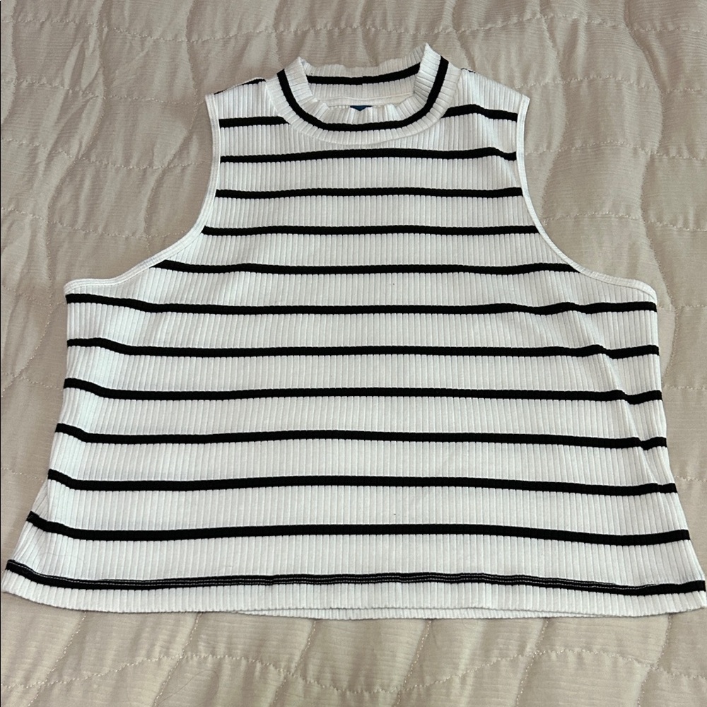 Old Navy Striped Sleeveless Ribbed Top